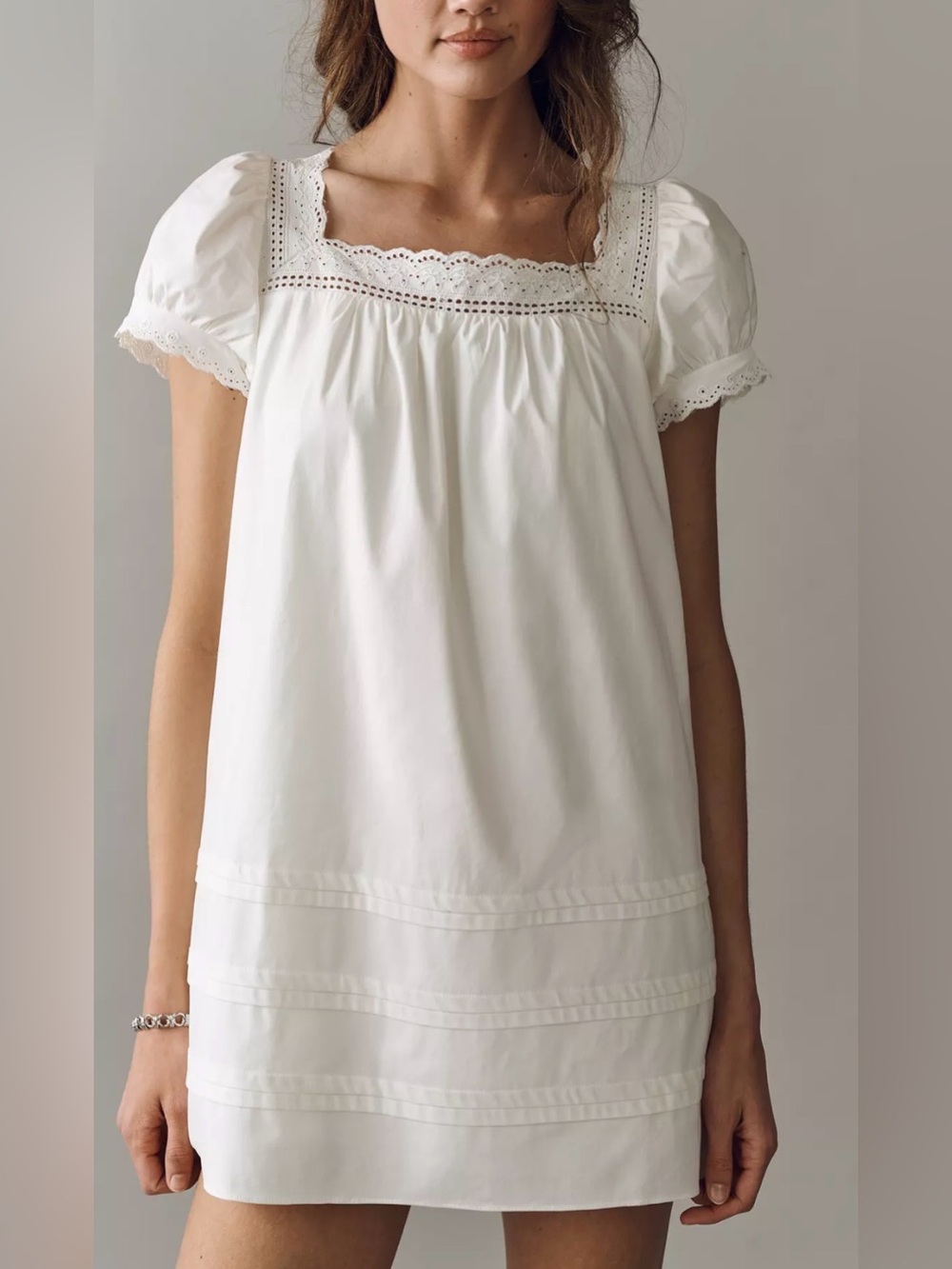 NEW Reformation Joliette cotton mini white dress sz S - Picture 2 of 8